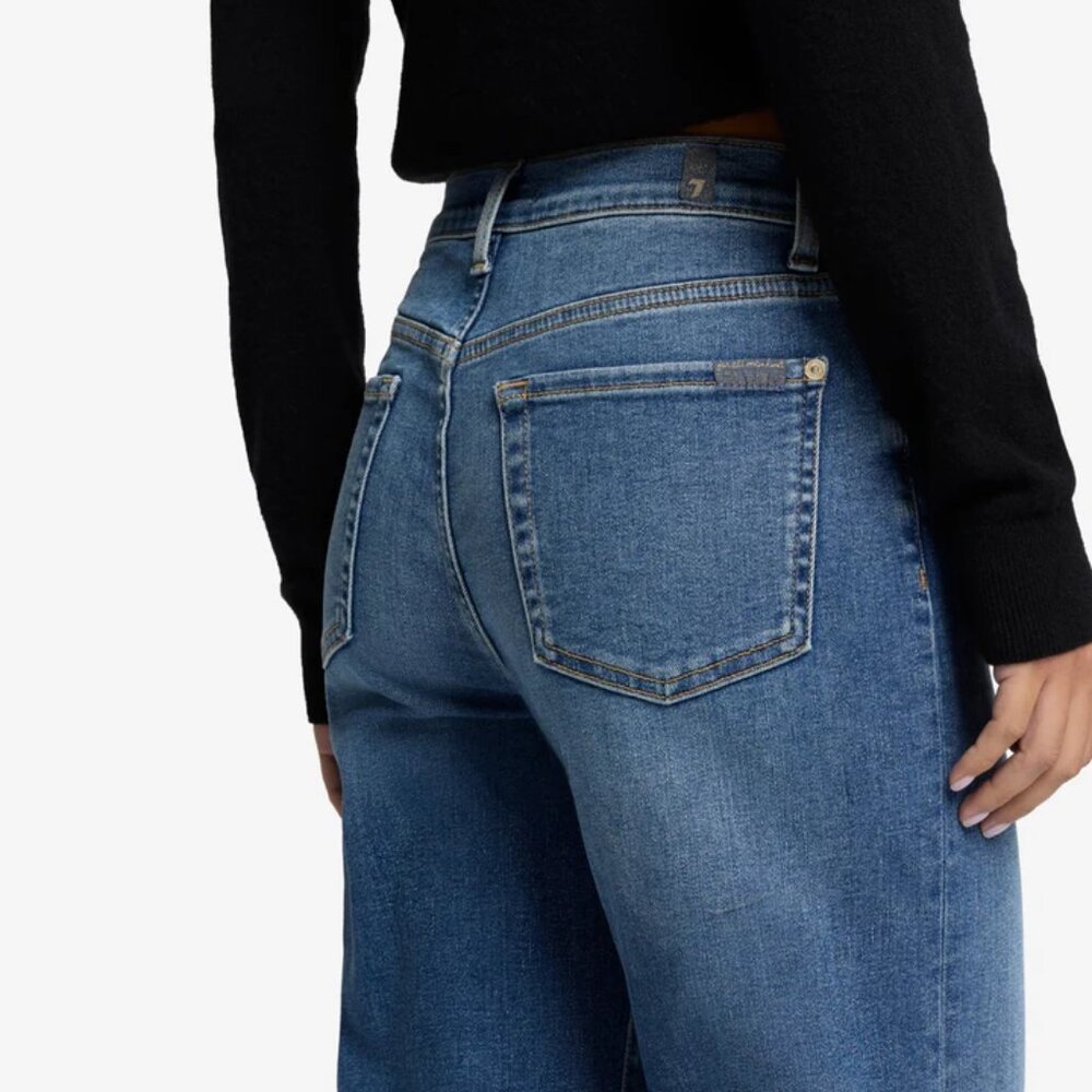 7 For All Mankind Cropped Alexa Raw Hem Jeans - Size 27 - Picture 5 of 10